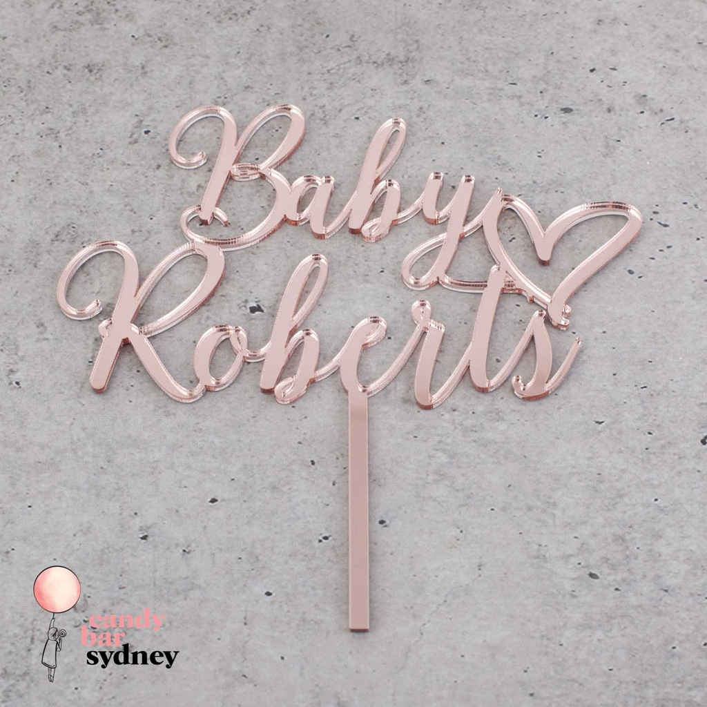 Personalised Baby Shower Cake Topper Style 3 Candy Bar Sydney